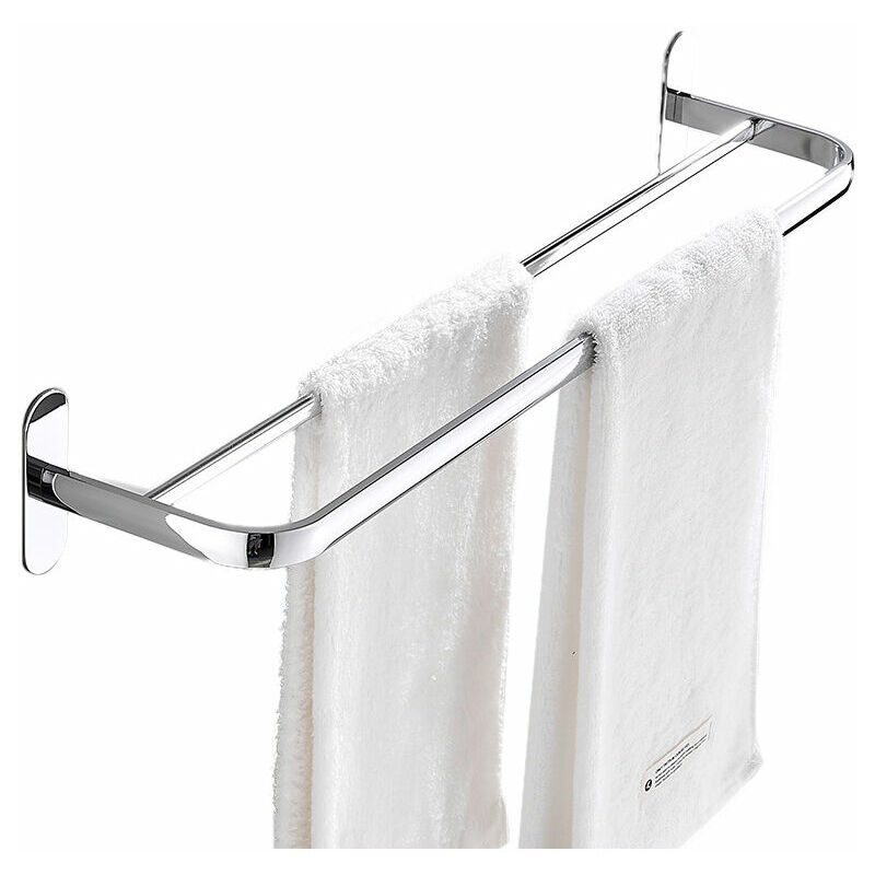 40CM tige simple en acier inoxydable chromé porte-serviettes salle de bain support de rangement support de salle de baindurable