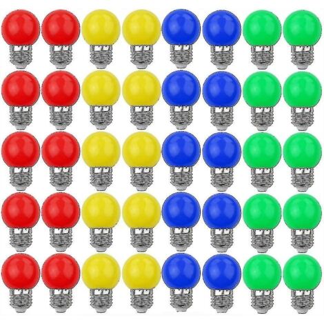 40er-Packung 3-Watt-LED-Farblampen, E27-Mini-Glühbirnen, für Hochzeiten, Halloween und Weihnachten