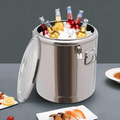 40L Seau isolant Chauffe-plats avec couvercle Chauffe-aliments