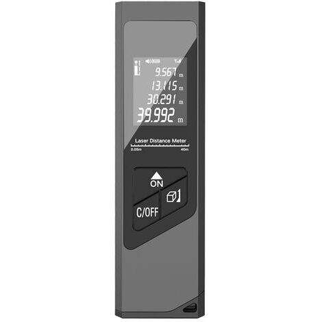 40M Laser Rangefinder, Rechargeable Portable Mini Digital Laser Meter via USB, Area/Volume/Theorem