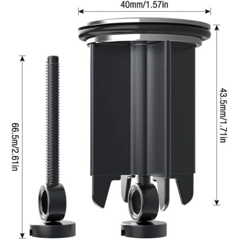 40mm 2 PCS Premium Bouchon Evier Universel Bouchon d Evier, Inoxydable et Anti-Calcaire, pour Lavabo Bidet, Salle de Bain