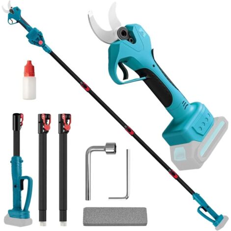 40mm electric pruner, 2-in-1 telescopic electric pruner compatible with Makita batteries, cordless pruner, maximum reach up to 2.2m, cordless rose pruner (without battery)