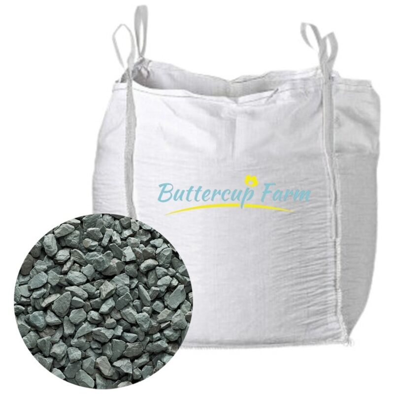 40mm Green Slate Chippings - Premium Aggregate Bulk Bag - 850 kilos