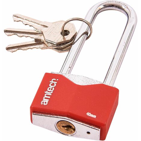 40mm Long Shackle Rhombic Chrome Plated Iron Padlock - T0707