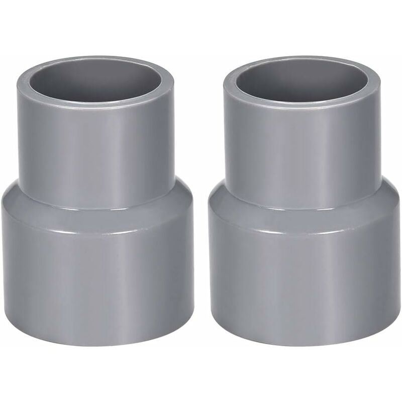 Memkey - 40mm x 32mm Réducteur Tuyau pvc Raccord Couplage Hub dwv Gris 2Pcs