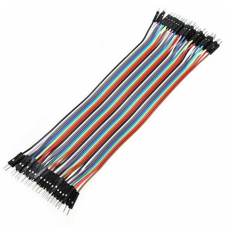 40pcs 20cm Cable Jumper Dupont Male To Male Color For Arduino Breadboard
