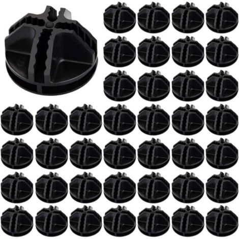 40pcs (Black) Wire Cube ABS Plastic Cube Connector White Storage Cube Connector Storage Cabinet Connector Storage Cabinet Connector Modular Wire Cube Grid Cube for Shelf Storage Locker