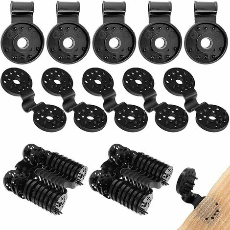 40PCS Clip de Tissu d'ombrage de Fixation pour Brise Vue Clip spécial avec œillet Fixation Brise Vue occultant Toile clôture toile coupe-vent, filet coupe-vent, filet d'ombrage, attaché et suspendu （n