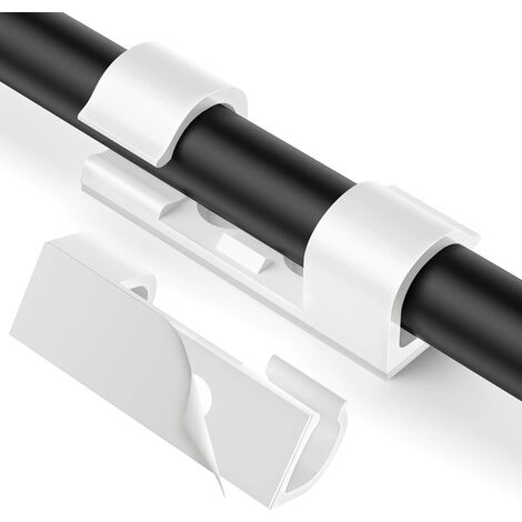 DURABLE CAVOLINE CLIP PRO 1 - boite de 4 clips adhésif pour 2 câbles - 14mm  de diamètre - graphite Pas Cher | Bureau Vallée