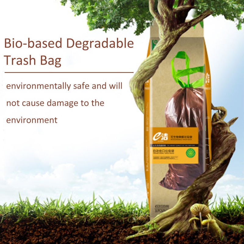 Asupermall - 40Pcs Degradables Ordures Sacs A Ordures Sacs Poubelle Cordon De Reglage Sac En Plastique Pour L'Environnement Biodegradable De Charge