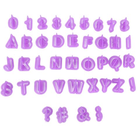 40Pcs DIY Biscuits Mold Alphabet Number Cookies Chocolate Cutter Mold Baking Accessory