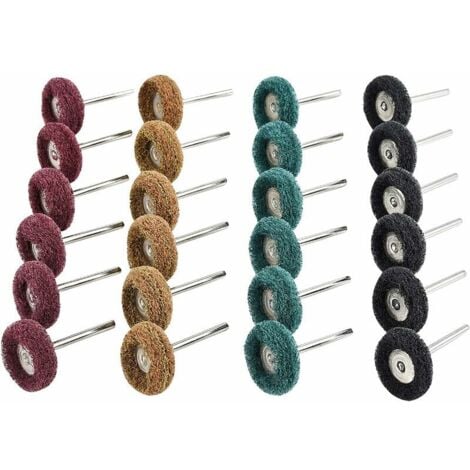 40Pcs Drill Polishing Kit, Dremel Accessories Dremel Rotary Tools 25mm Abrasive Polishing Buffing Pad, 80/150/240/300 Grit, Polishing Accessories for Computer Wood Dial Jewelry