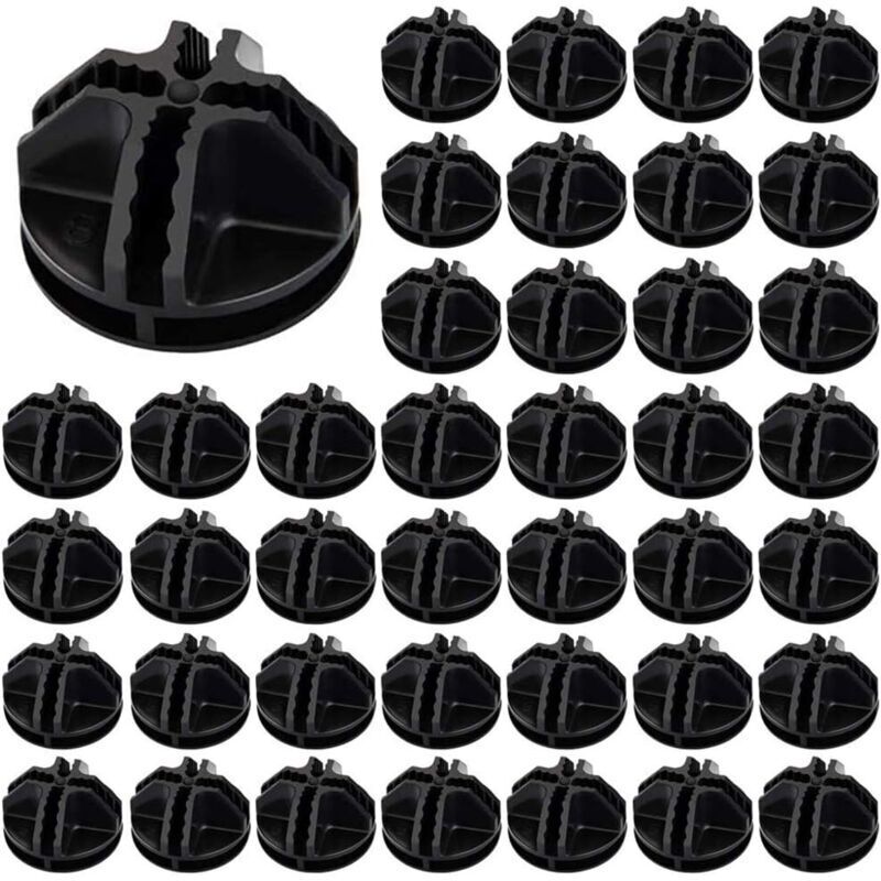 Debuns - 40pcs Fils Cube Plastique abs Connecteur Cube de Rangement Blanc Raccord Meuble de Rangement Raccord Meuble de Rangement Cube de Fil