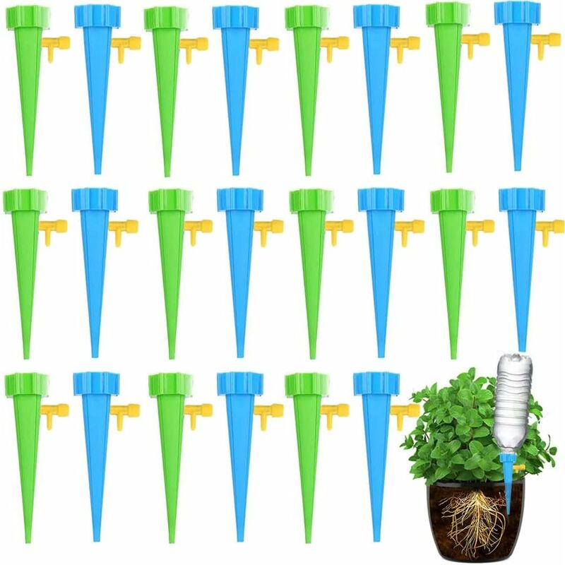 40pcs Goutte à Goutte Bouteille Irrigation Goutte à Goutte Bouteille Arroseur Automatique Plantes Arrosage Goutte a Goutte avec Vannes pour Jardin