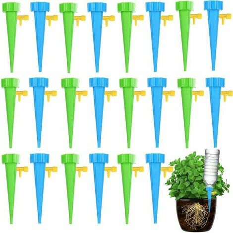40pcs Goutte à Goutte Bouteille Irrigation Goutte à Goutte Bouteille Arroseur Automatique Plantes Arrosage Goutte a Goutte avec Vannes pour Jardin Maison Intérieur Extérieur Pot de Fleur
