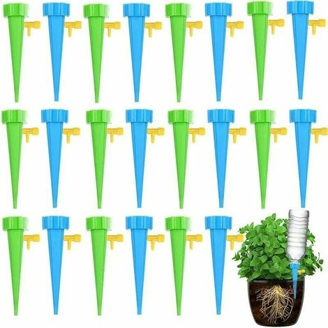 40pcs Goutte à Goutte Bouteille Irrigation Goutte à Goutte Bouteille Arroseur Automatique Plantes Arrosage Goutte a Goutte avec Vannes pour Jardin Maison Intérieur Extérieur Pot de Fleur