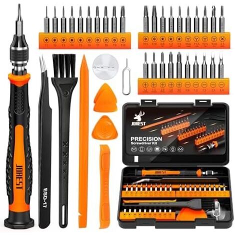 40Pcs Kit Tournevis de Précision, Set Outils avec Torx T1 T2 T3 T4 T5, T6 T7 T8 T9 T10 T15 T20, Etoile P2/P5/P6, Triwing Y000, etc, pour iphone, Switch, PS4, Mac, Laptop, Lunettes, Montre -