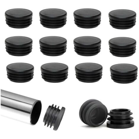 40pcs Round Wing Caps Chair Leg Protectors 22mm Plastic Round Caps Black Tube End Caps Furniture Glides Plastic Chair Caps Suitable for Chairs Sofas MUMU