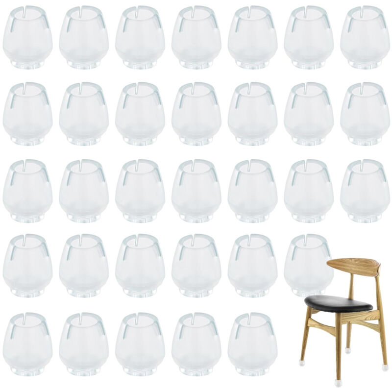 40pcs Silicone chaise casquettes pieds Anti-Scratches Feet Pads Appropriées aux meuble jambes rondes 12-16mm Antidérapant feutre