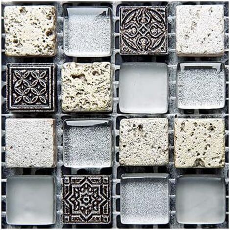40pcs Wall Tile Stickers, 10x10cm Waterproof Self-Adhesive Tile Sticker for Home Decor