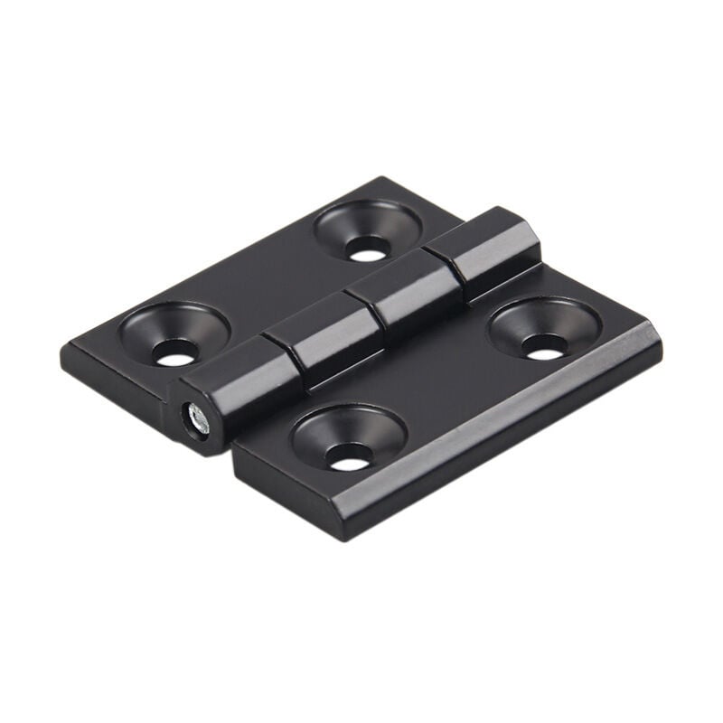 Gotrays - 40Pièces Charnières pour Placards, Noir Charnières Aluminium, Butt Charnière à Roulement Billes, Trous de Charnière Plats Pliants,
