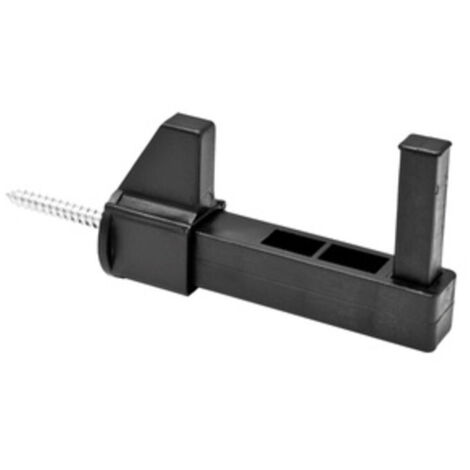 40PZ FERMAIMPOSTE PLASTICA "CALABRONE" NERO