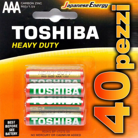 40pz Mini Stilo Aaa Pil Alkaline Toshiba R6 1.5 V