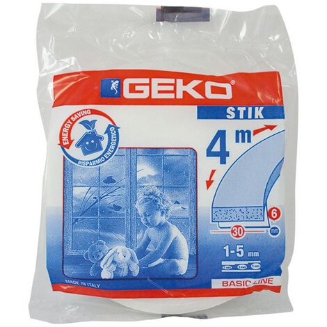 40PZ PARAFREDDO IN SPUGNA PER PORTE E FINESTRE 'STIK' mm 25 x mt. 4 - bianco