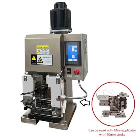 4.0T press for crimping with 40mm stroke mini-applicators