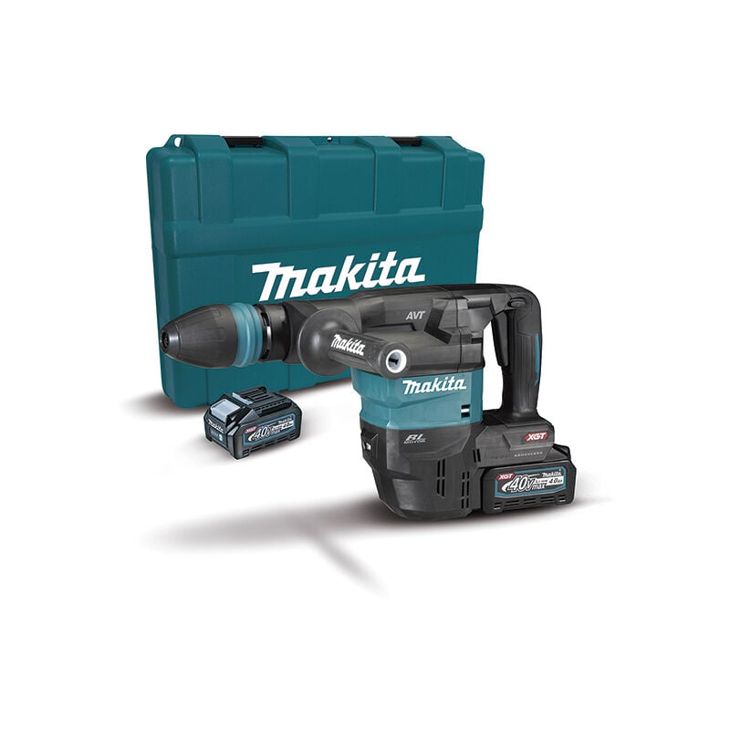 Image of Makita - HM001GM201 Abbruchhammer bl 40Vmax 4,0 Ah xgt 7,1 kg avt aws (2 Batterien und Ladegerät)