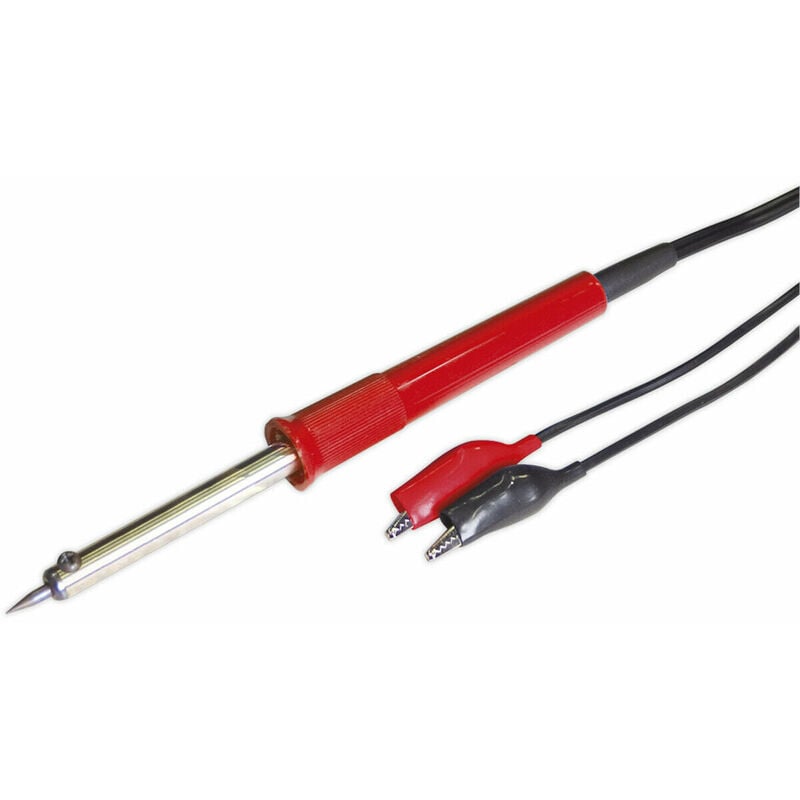 40W / 12V Low Voltage Soldering Iron - Ultra-Slim Grip & 1.5m dc Battery Clips