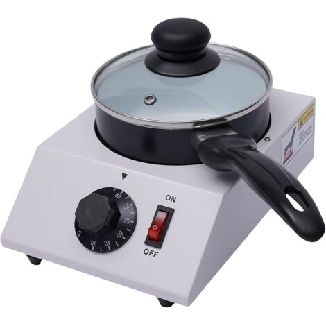 40W Chocolate Melting Machine 220V Electric Chocolate Melting Tempering Machine with 1 Ceramic Non-Stick Pot Suitable for Artisanal Chocolate Shop and Home use