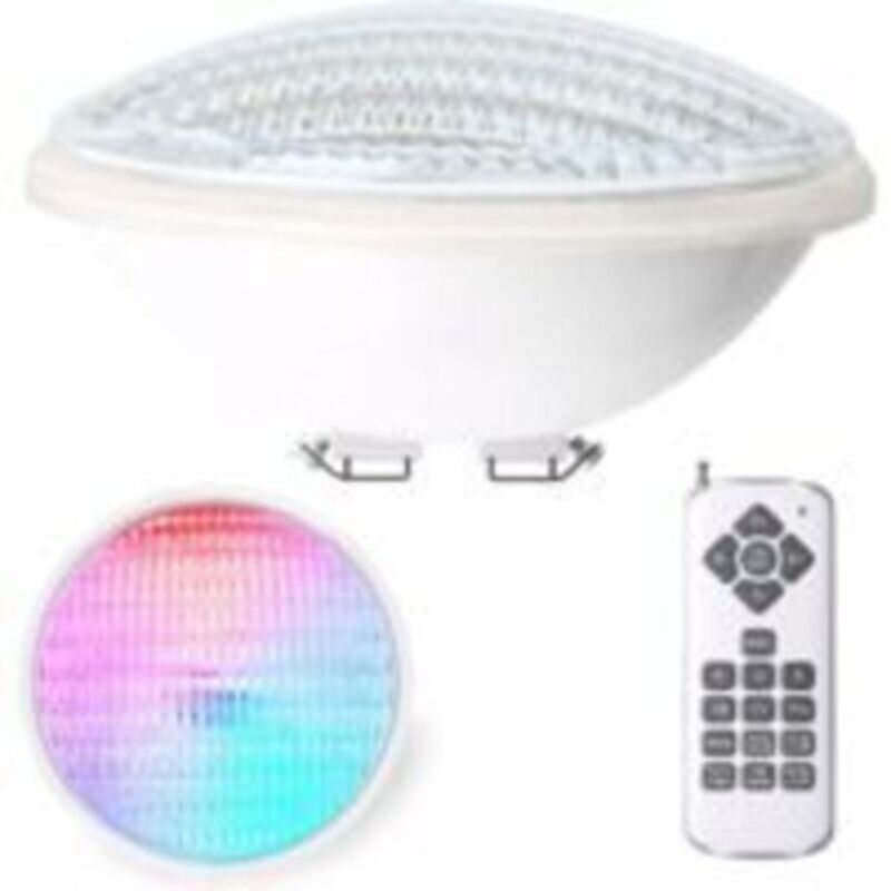 40W Lampe Piscine LED PAR56 étanche IP68 Lampe de Piscine RGB Submersible Lumière 12V DC/AC spot led couleur avec Télécommande 7 couleurs réglables