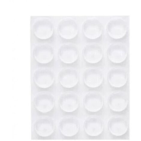 40x butée de porte adhésive transparentes, 22 x 5 mm, tampon porte, butoir de porte transparent, amortisseur de porte murale
