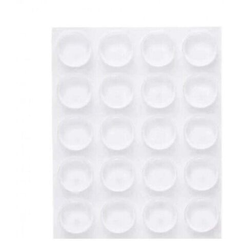 40x butée de porte adhésive transparentes, 22 x 5 mm, tampon porte, butoir de porte transparent, amortisseur de porte murale