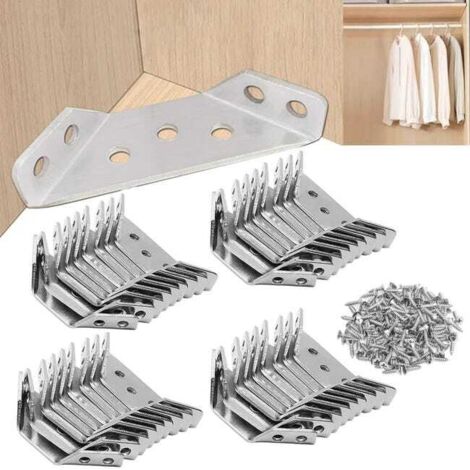 40x Edelstahl Winkelverbinder – Möbel Eckschutz Halter
