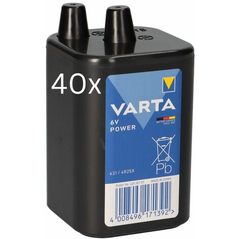 40x Varta 4R25 431 6V 8.500mAh Batterie Zink-Kohle