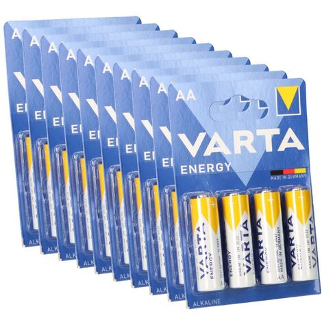 40x Varta Energy AlMn AA 1,5V Mignon Batterie im 4er Blister