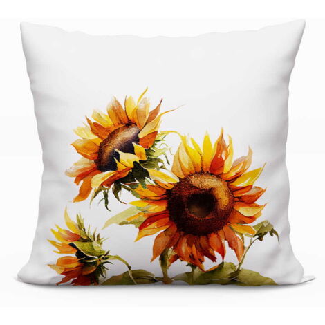 40x40 Dekoratives Frühlingskissen mit Sonnenblumen