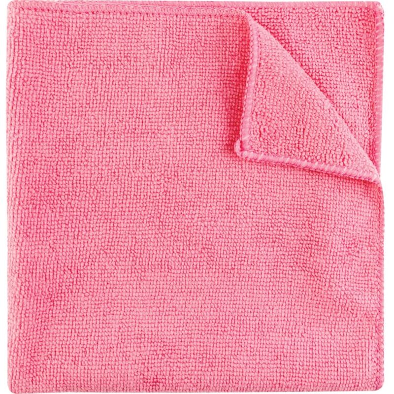 40X40CM Economy Pink Microfibre Cloth 36G- you get 5 - Cotswold