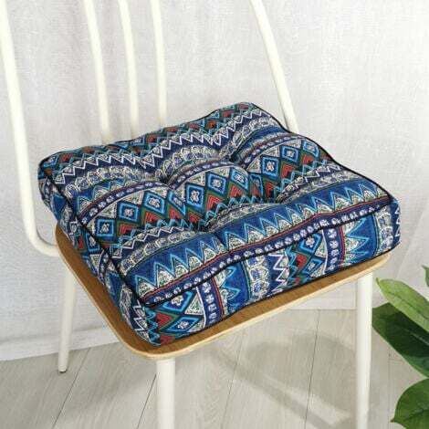(40x40x10cm, Boho) Tatami Stuhlkissen Bequemes Atmungsaktives Gepolstertes Sitzkissen für Kinder, Büro, Garten, Innen- und Außendekoration