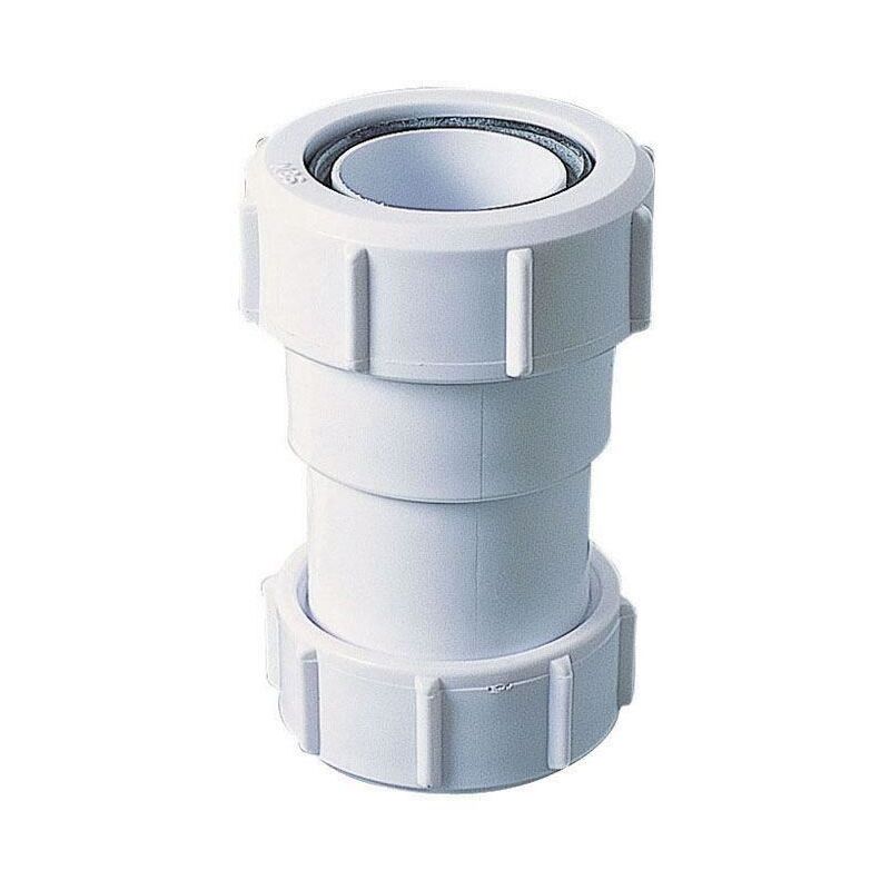 Wirquin - 40x44mm (1 1/2' Inch) PVC Tube Fitting Sleeve Connector EU to UK Adaptor