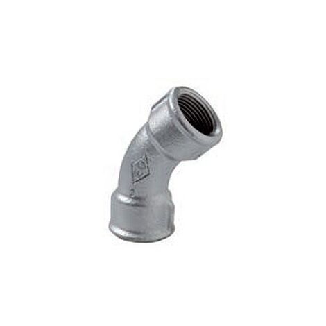 41 - Curva a gomito 45° FF 2" in ghisa zincata 04105008 - -  EURACCORDI - -