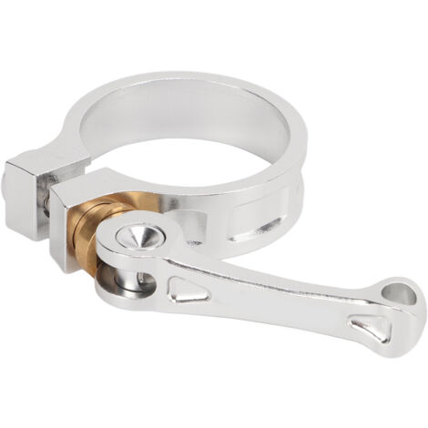 41 mm CNC-gefräste Schnellspann-Sattelstützenklemme aus Aluminiumlegierung für Falträder, Fahrradsattelstützenklemme, Silber