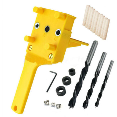41 plantillas para taladrar espigas, kit de plantillas para taladrar espigas, plantilla para espigas de carpintería de orificio recto con pasador de centrado de 6/8/10 mm para espigas de madera taladr