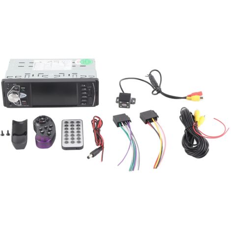 4,1-Zoll-Bluetooth-Autoradio mit MP5-Player, Kamera, Video, FM-Radio, AUX-Anschluss, Speicherkartensteckplatz, USB-Anschluss und Fernbedienung