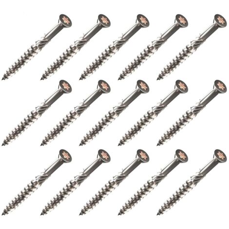 410 vis en acier inoxydable 120 pièces 5×40 mm vis à rail à bord cannelé