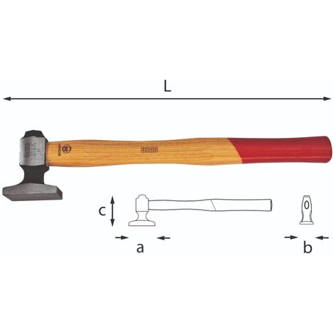 414 290 mm Flachkopfhammer mit Hickorystiel A Usag-U04140001