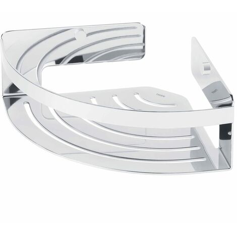 Tiger Bathroom Corner Basket Caddy Chrome 1400430346