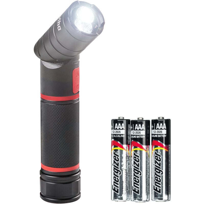 Wiha - led flashlight i lamp for electricians with ultraviolet light i incl. 3x aaa batteries, with magnetic holder i 2 modes can be set (41286)